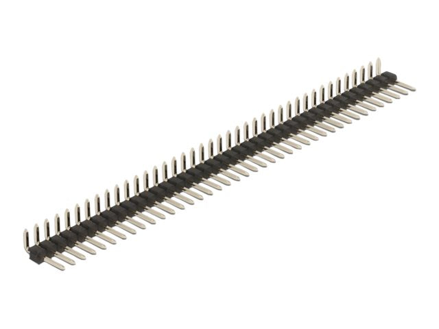 DELOCK Stiftleiste 40 Pin Rastermass 2,54mm 1-reihig gewinkelt Vorderansicht