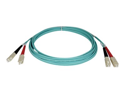 EATON TRIPPLITE 10Gb Duplex Multimode 50/125 OM3 LSZH Fiber Patch Cable SC/SC - Aqua 5M Vorderansicht