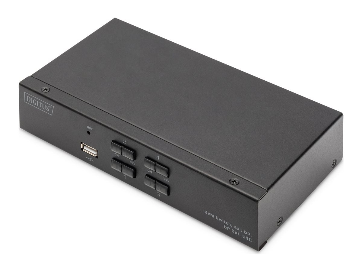 DIGITUS KVM Switch 4x1 DP DP Out USB - Vorderansicht