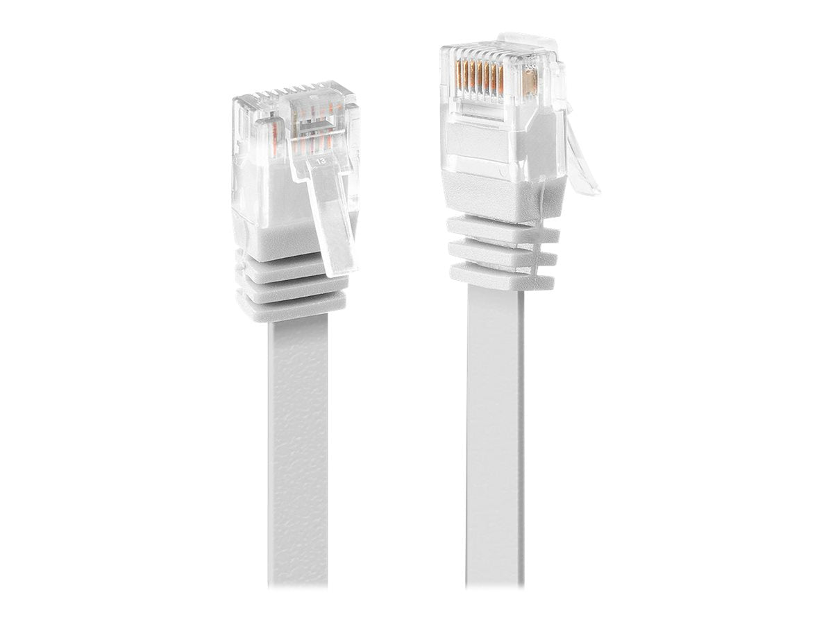 LINDY Cat.6 Flachband-Patchkabel, weiss, 1m Verpackung