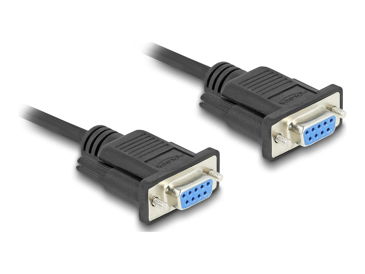 DELOCK Seriell Kabel RS-232 D-Sub9 Buchse zu Buchse 10m - Vorderansicht