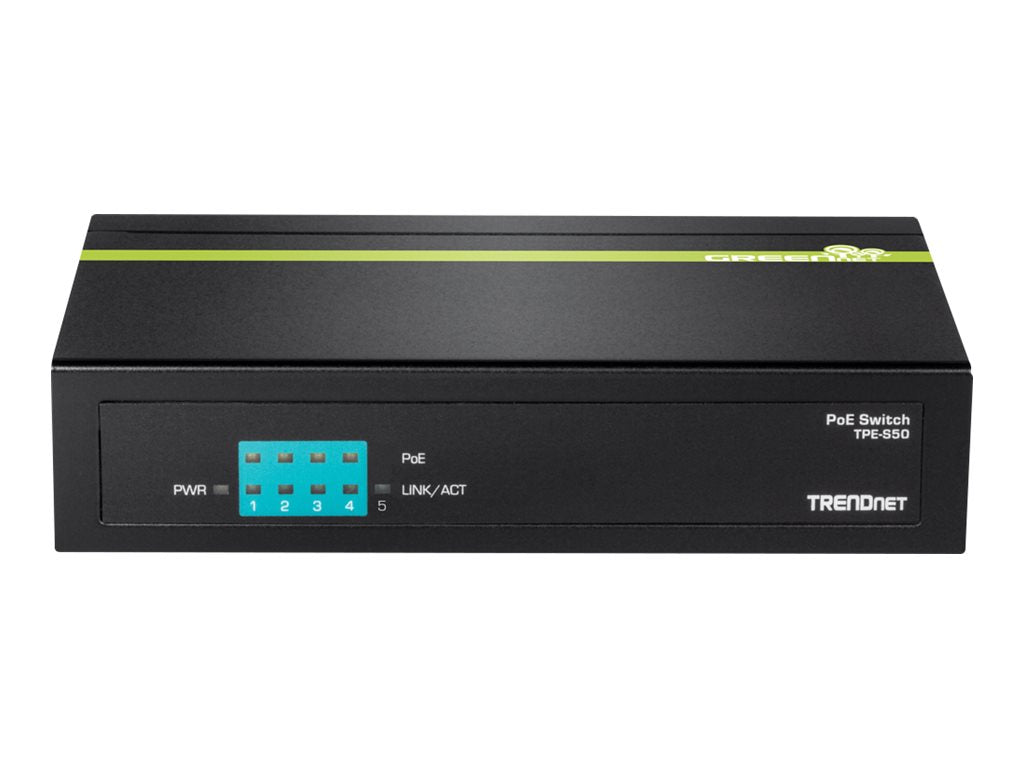 TRENDNET TPE-S50 6-Port PoE Switch Vorderansicht
