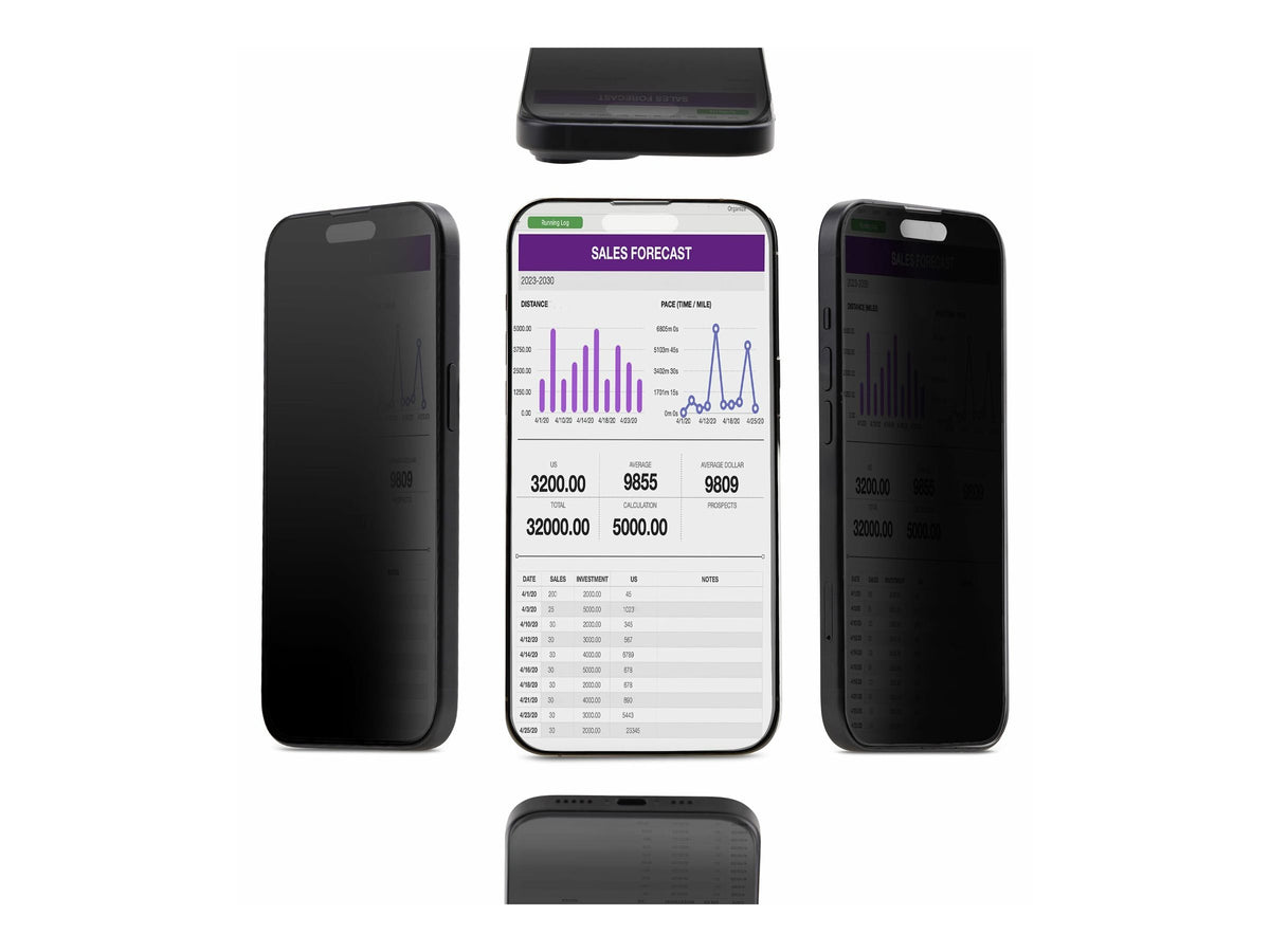 STARTECH.COM 4-Wege Blickschutzfilter fur iPhone 15 Pro Max Hoch-/Querformat Touch +/- 30 Blickwinkel Smartphone Panzerglas Sichtsch