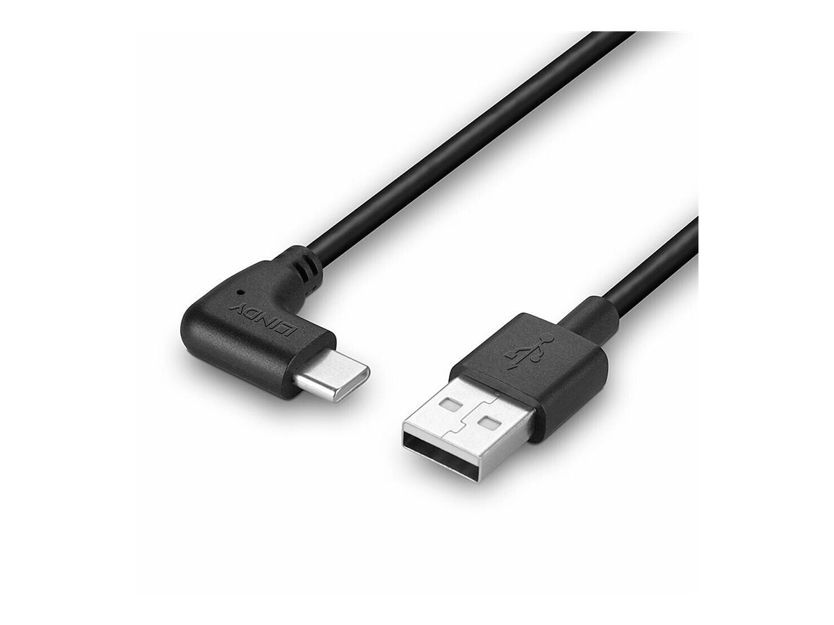 LINDY 0,5m USB 2.0 Typ A an C Kabel 90 gewinkelt - Verpackung