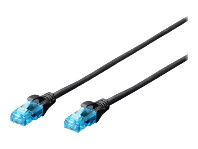 DIGITUS CAT 5e U-UTP Patchkabel PVC AWG 26/7 Länge 10 m Farbe Schwarz