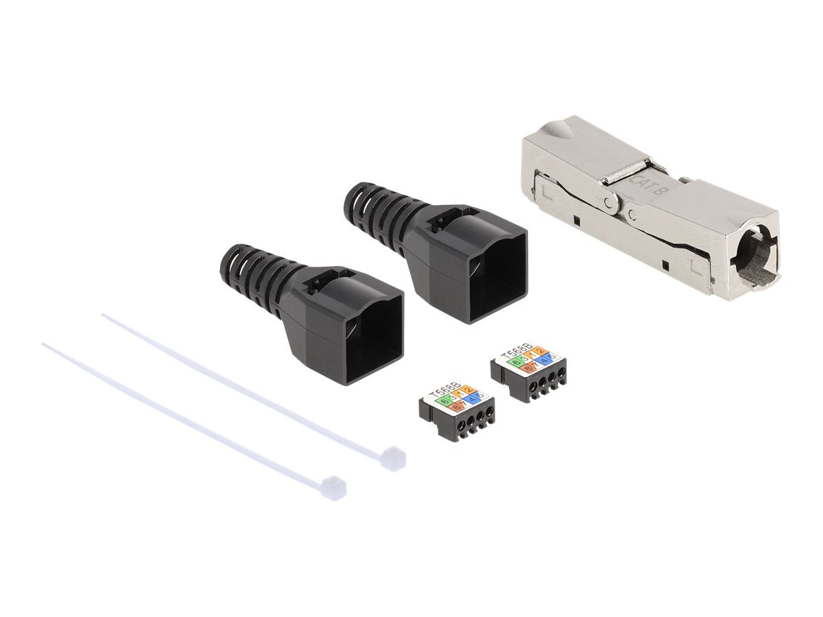 DELOCK RJ45 Verbinder LSA zu LSA Cat.6A Vorderansicht