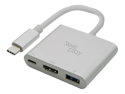 LEXIP X STEELPLAY Mini Dock USB C to HDMI Adapter Switch - Vorderansicht