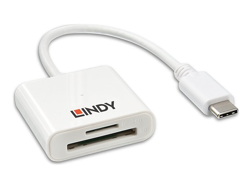 LINDY USB 3.1 Typ C SD und microSD Card Reader Vorderansicht