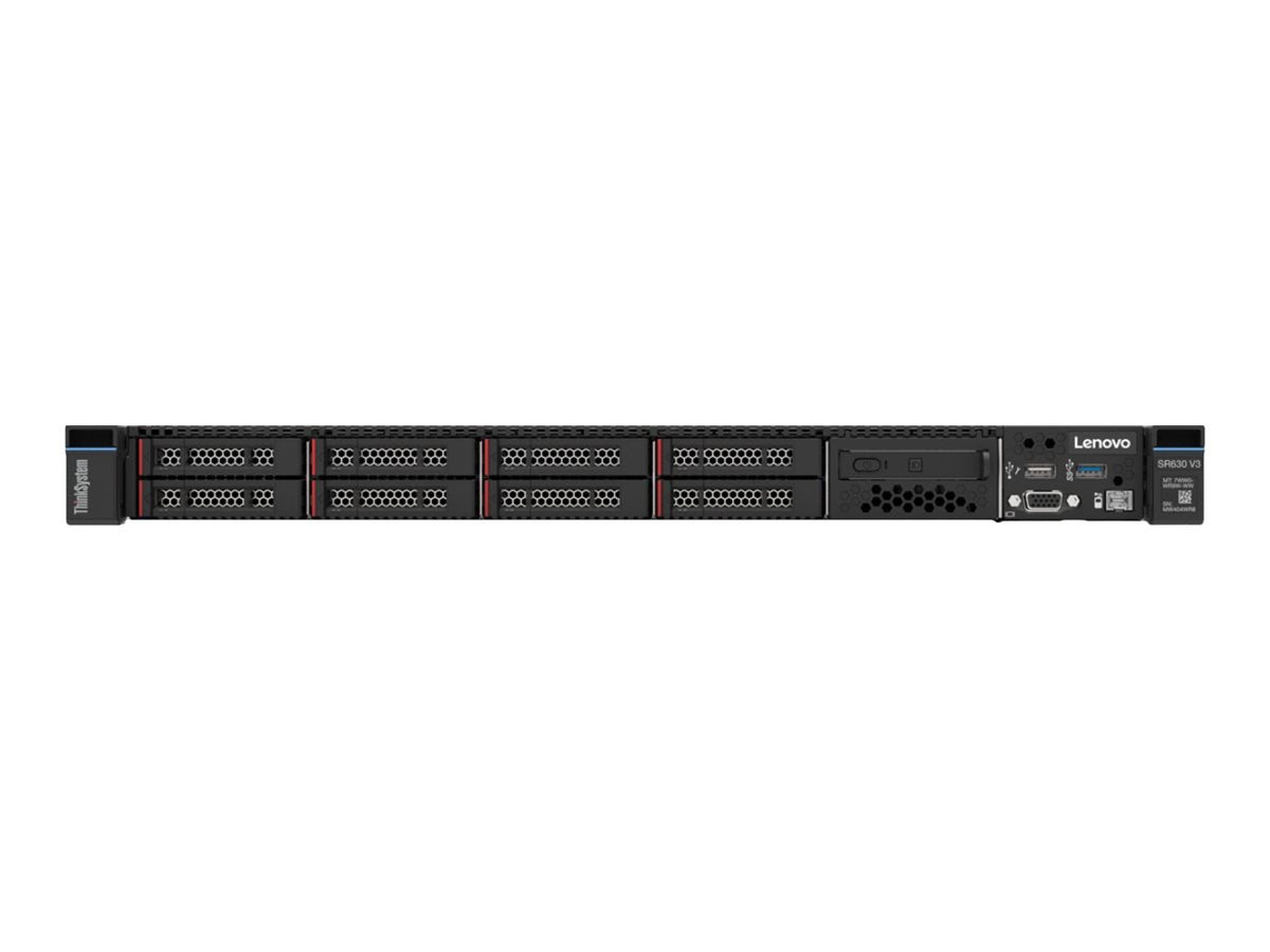 LENOVO ISG TS SR630 V3 Xeon Silver 4510 12C 2.4GHz 30MB Cache/150W 32GB 4800MHz 1Rx4 DDR5 RDIMM 8 SAS/SATA 940-8i 1100W Titanium