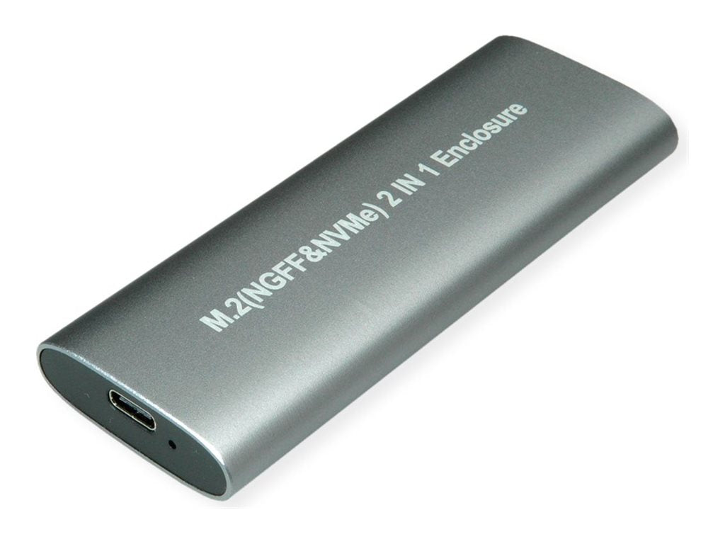 VALUE Externes SSD-Gehäuse M.2 NVMe zu USB 3.2 Gen 2 Typ C - Vorderansicht
