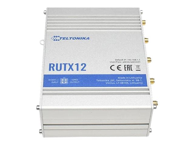 TELTONIKA NETWORKS RUTX12 DUAL SIM 4G/LTE Router seitliche Ansicht