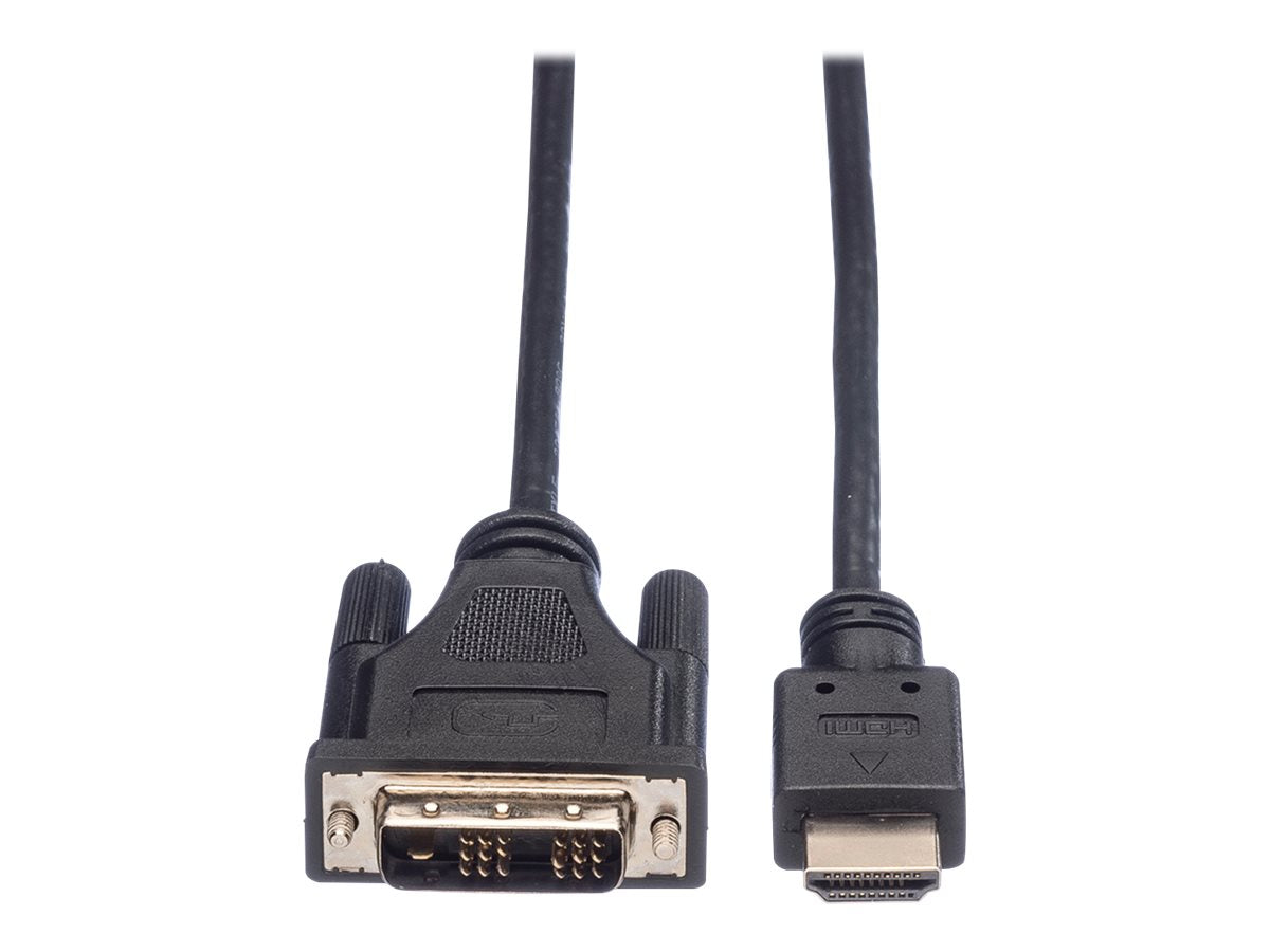 ROLINE Kabel DVI 18+1 ST - HDMI ST schwarz 3m Detailansicht