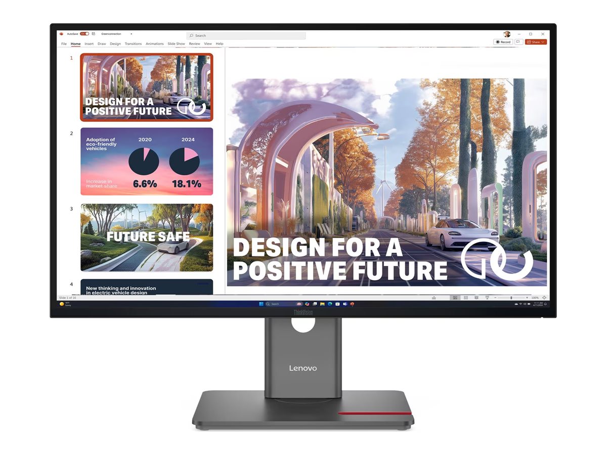 LENOVO ThinkVision P27QD-40 Monitor Seitenansicht