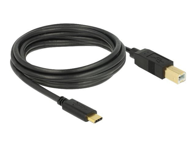 DELOCK USB 2.0 Kabel Type-C zu Typ-B 3 m - Vorderansicht