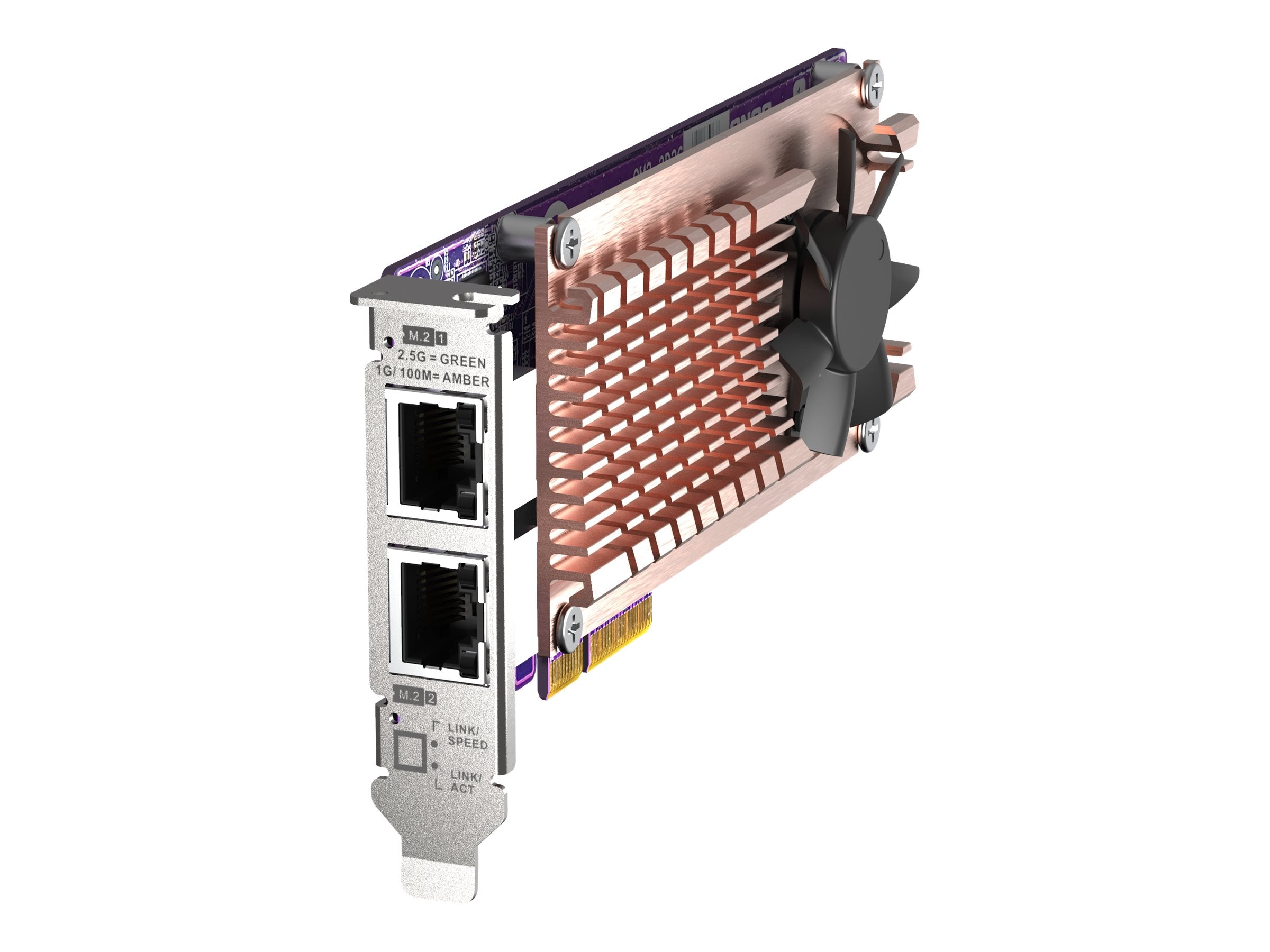QNAP QM2-2P2G2T PCIe Erweiterungskarte Rückansicht