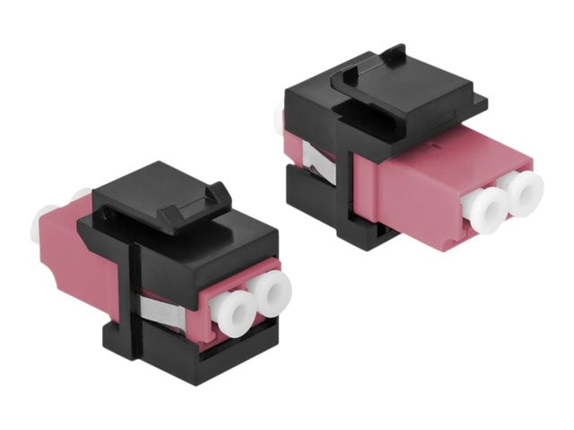 DELOCK Keystone Modul LC Duplex Buchse zu LC Duplex Buchse violett/schwarz