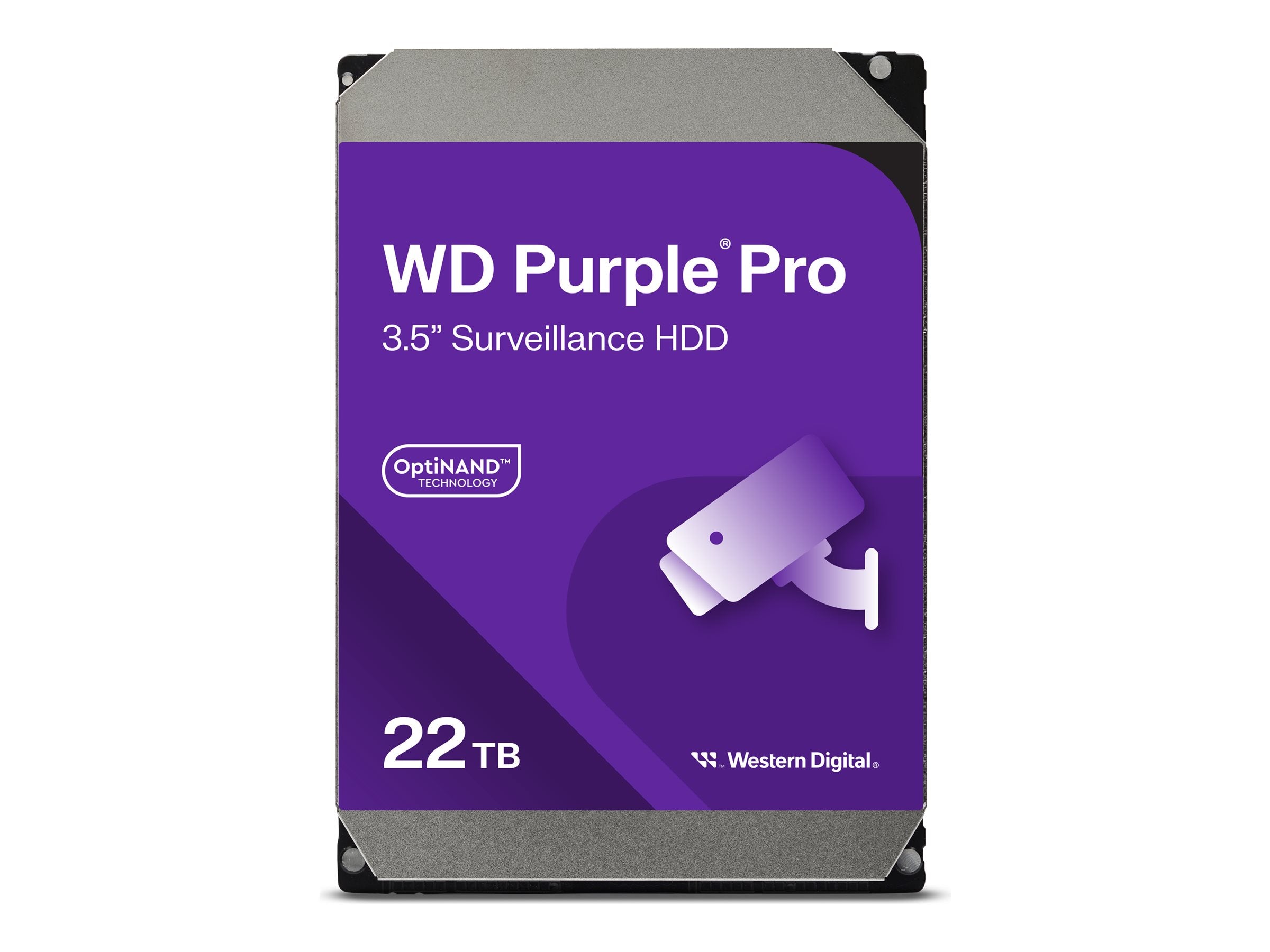 WD Purple Pro 22TB SATA 6Gb/s HDD Vorderansicht