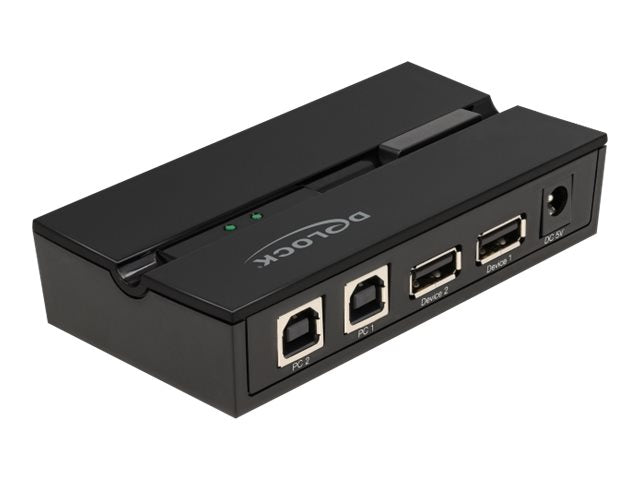DELOCK USB 2.0 Switch für 2 PC an 2 Geräte - Vorderansicht