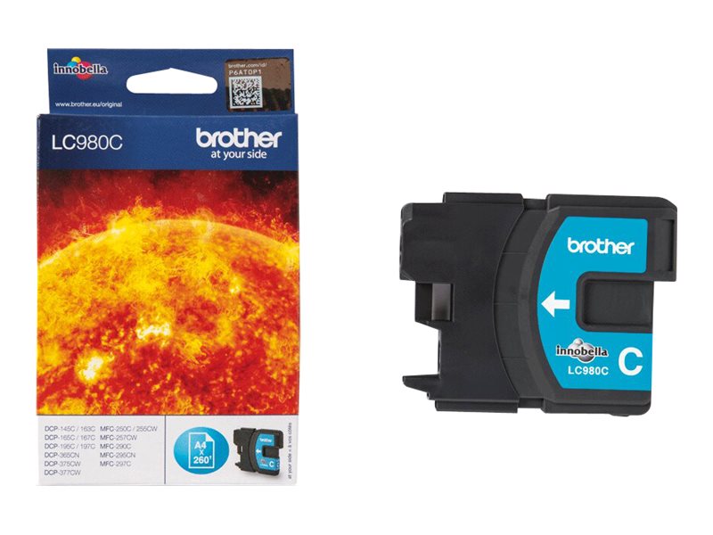 BROTHER LC980C Tinte cyan im Einsatz