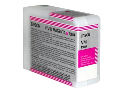 EPSON 5LB T580 Tintenpatrone Vivid Magenta - Vorderansicht