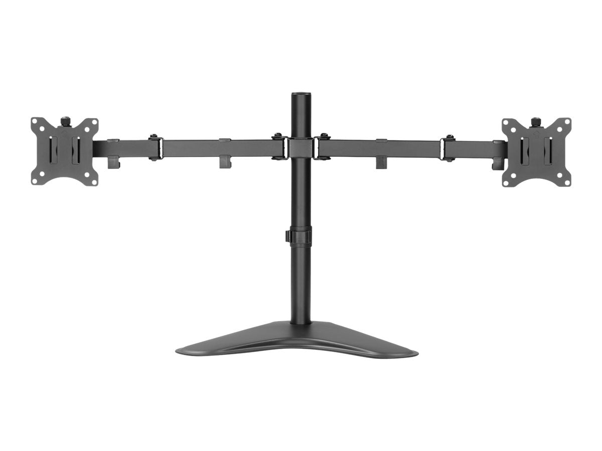 DIGITUS Dual Monitor-Halter mit Standfuss - Vorderansicht