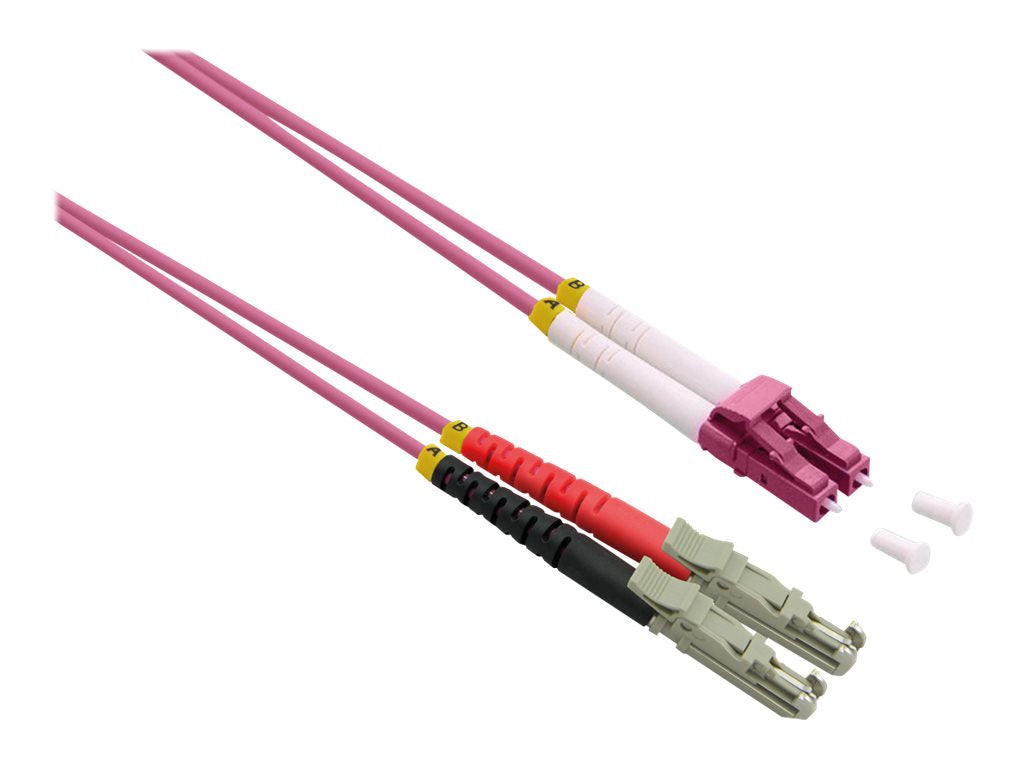 ROLINE LWL-Kabel duplex 50/125um OM4 LSH/LC LSOH violett 7,5m - Vorderansicht
