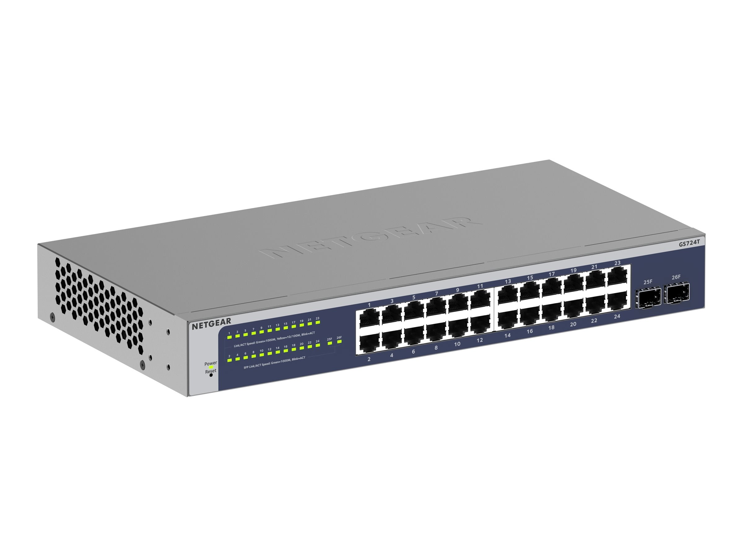 NETGEAR GS724T 24 Port Gigabit Smart Switch Vorderansicht