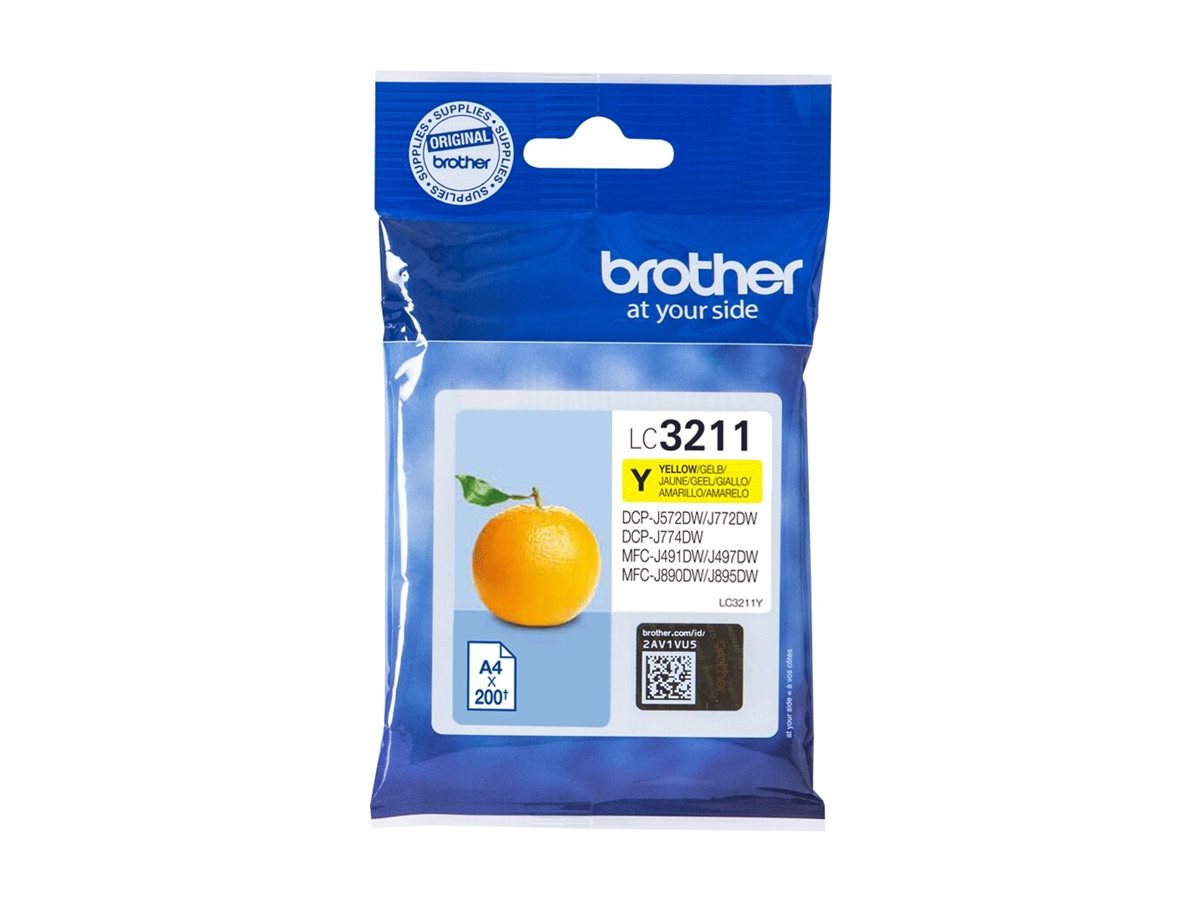 BROTHER LC3211Y Tintenpatrone Vorderansicht
