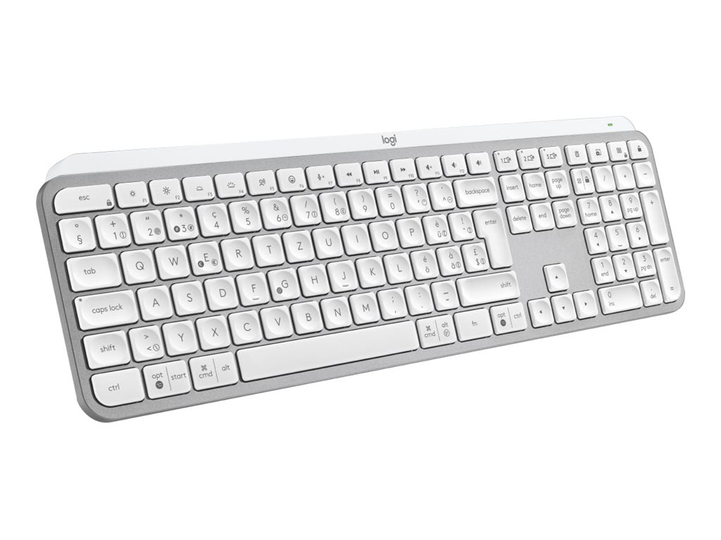 LOGITECH MX Keys S Tastatur Pale Grey - Seitenansicht