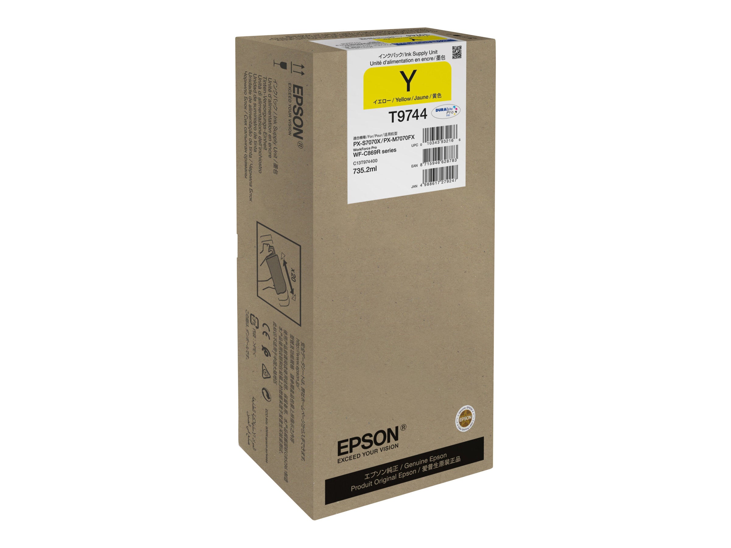 EPSON Ink tank Yellow XXL 84,000 pages WF-C869R Vorderansicht