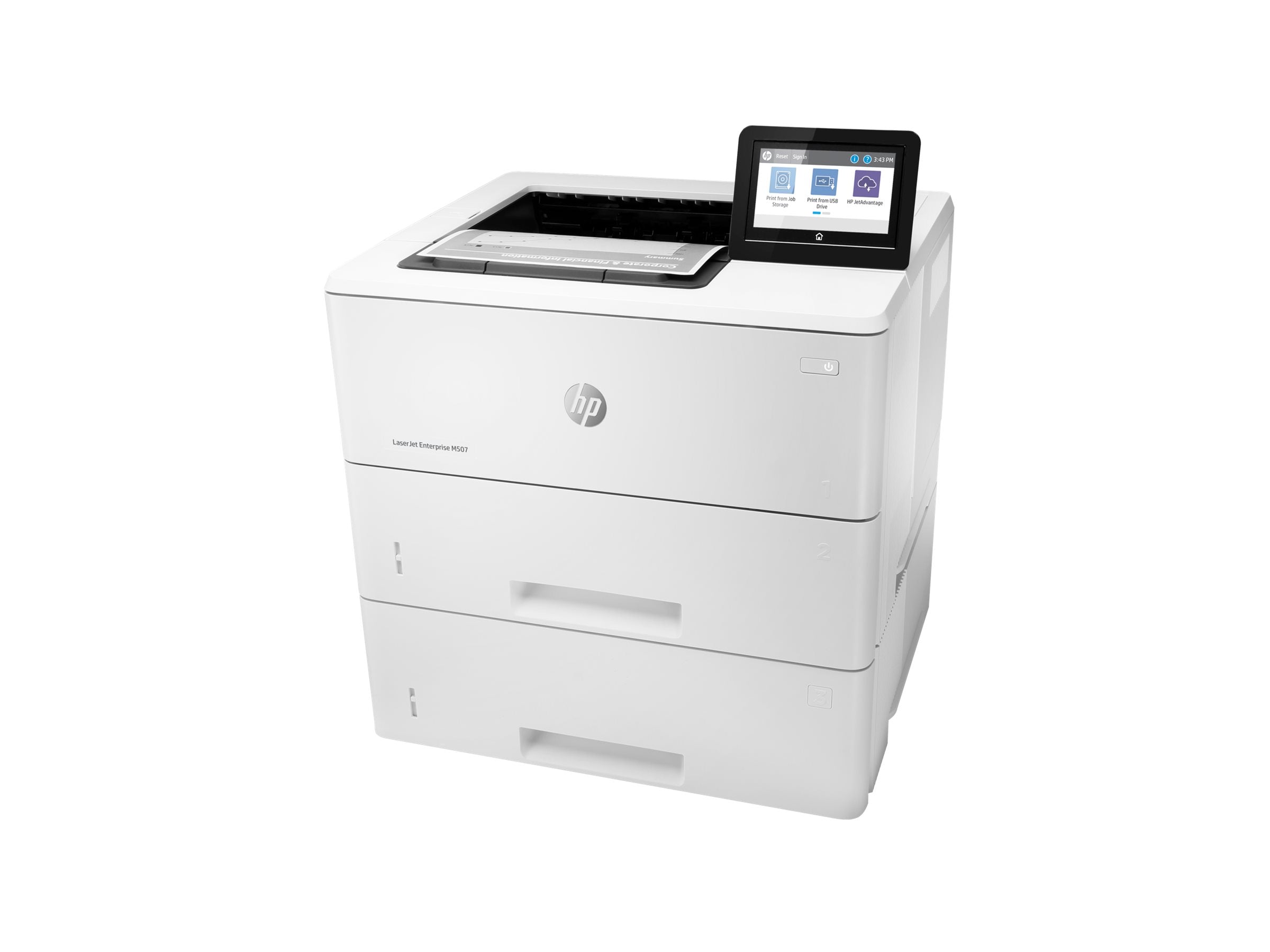 HP LaserJet Enterprise M507x Printer Rückansicht