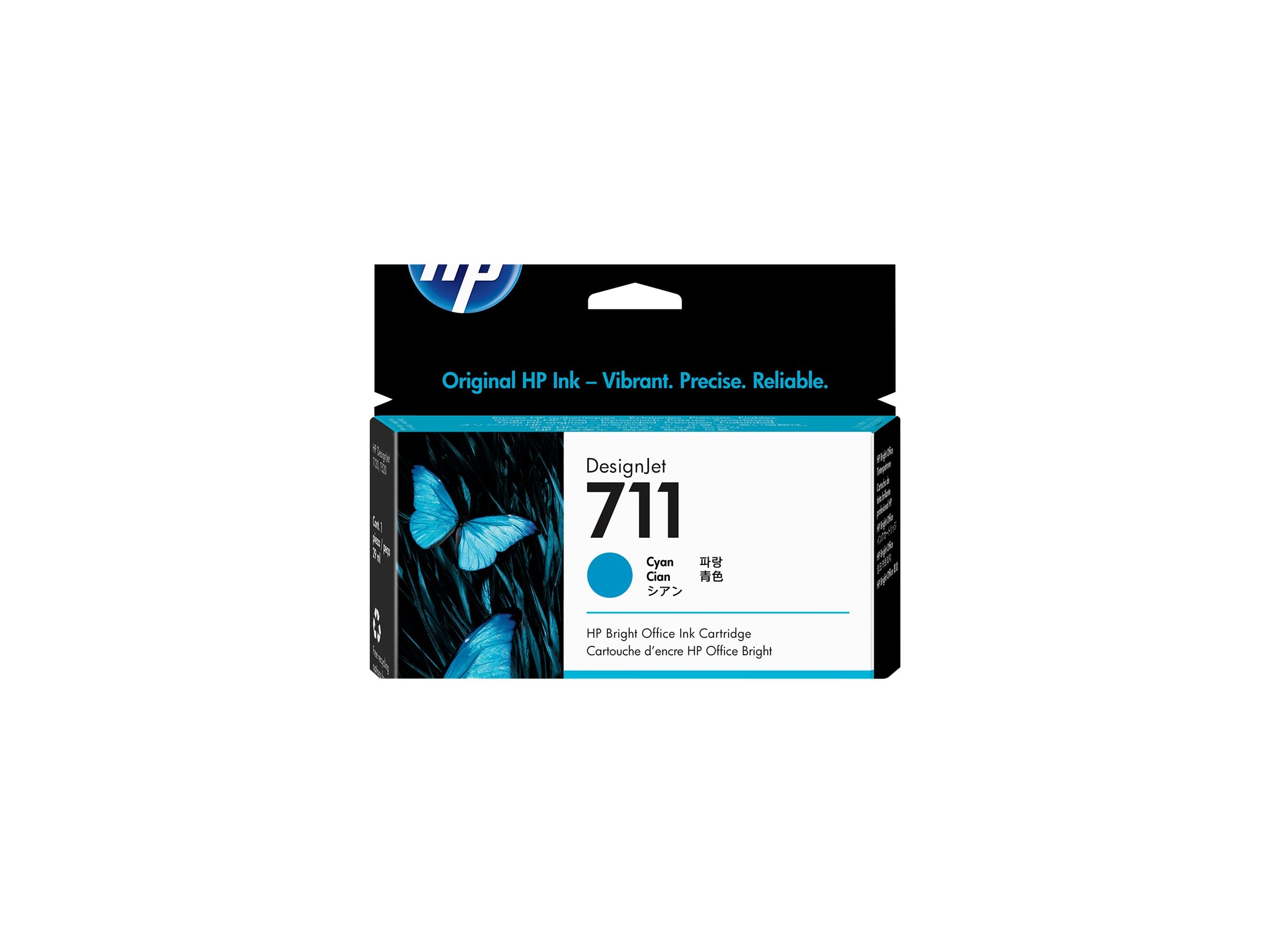 HP 711 Original Tinte cyan Vorderansicht