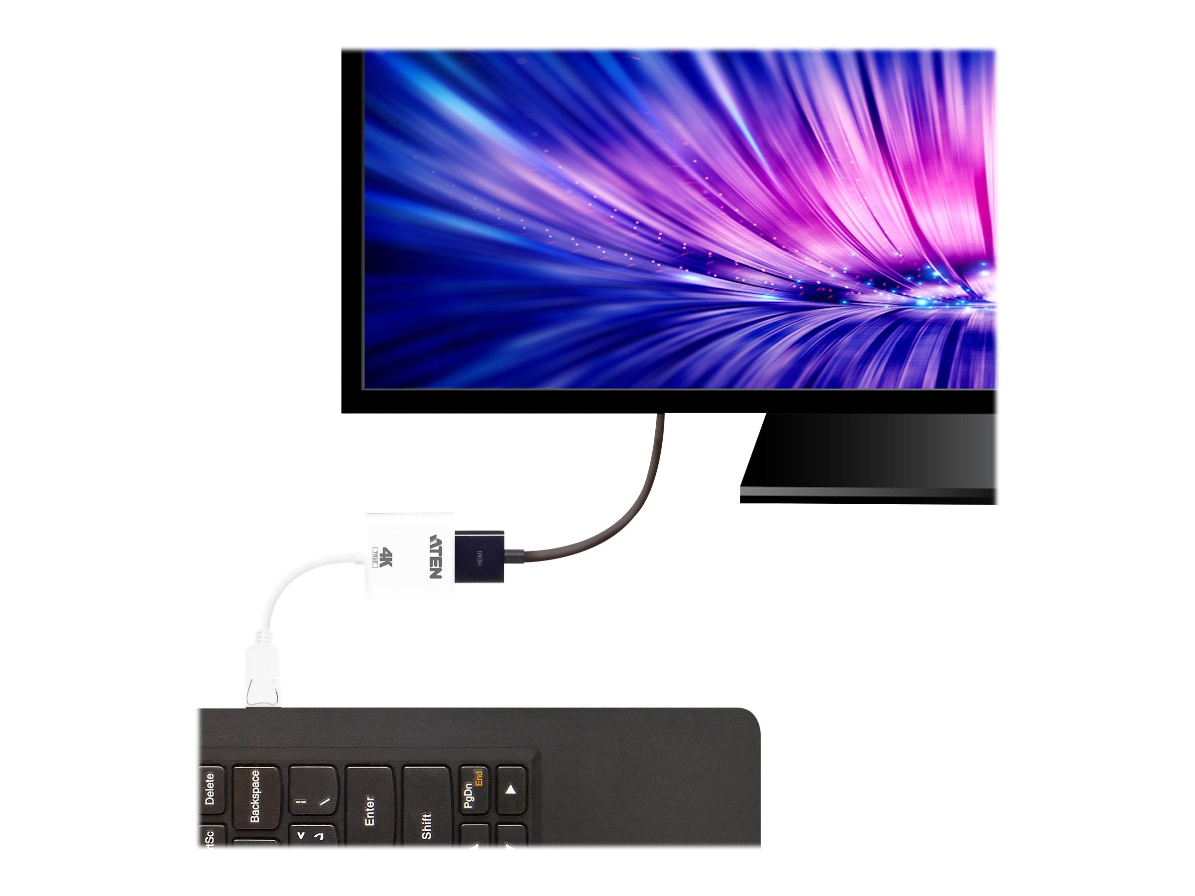 ATEN VC986B DisplayPort to True 4K HDMI Adapter Vorderansicht