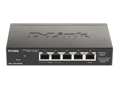 D-LINK DGS-1100-05PDV2 5-Port Gigabit PoE Smart Switch Vorderansicht