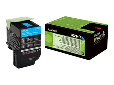 LEXMARK 702HC Toner cyan Vorderansicht