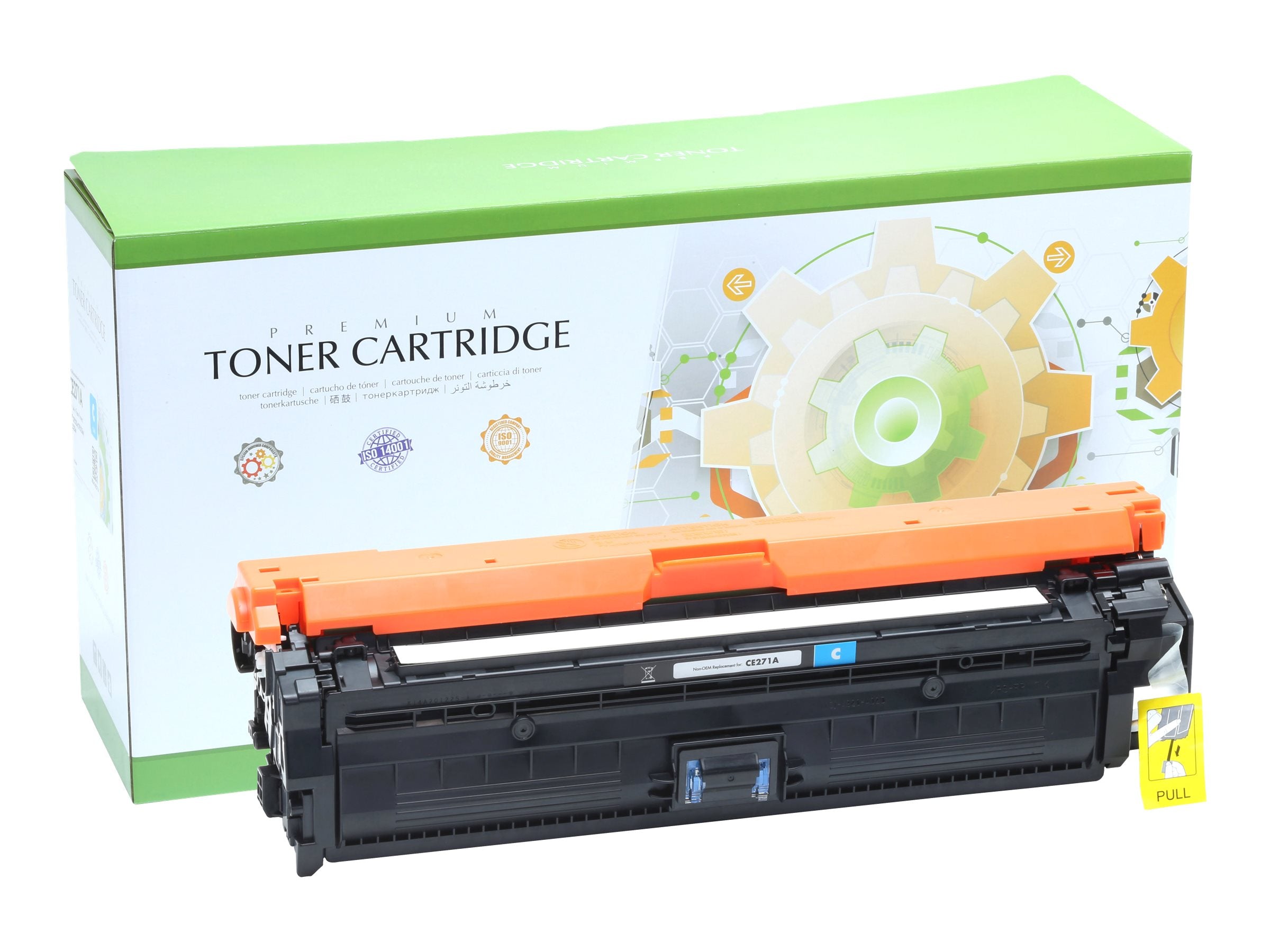 STATIC Tonerpatrone CE271A CE341A CE741A cyan Vorderansicht