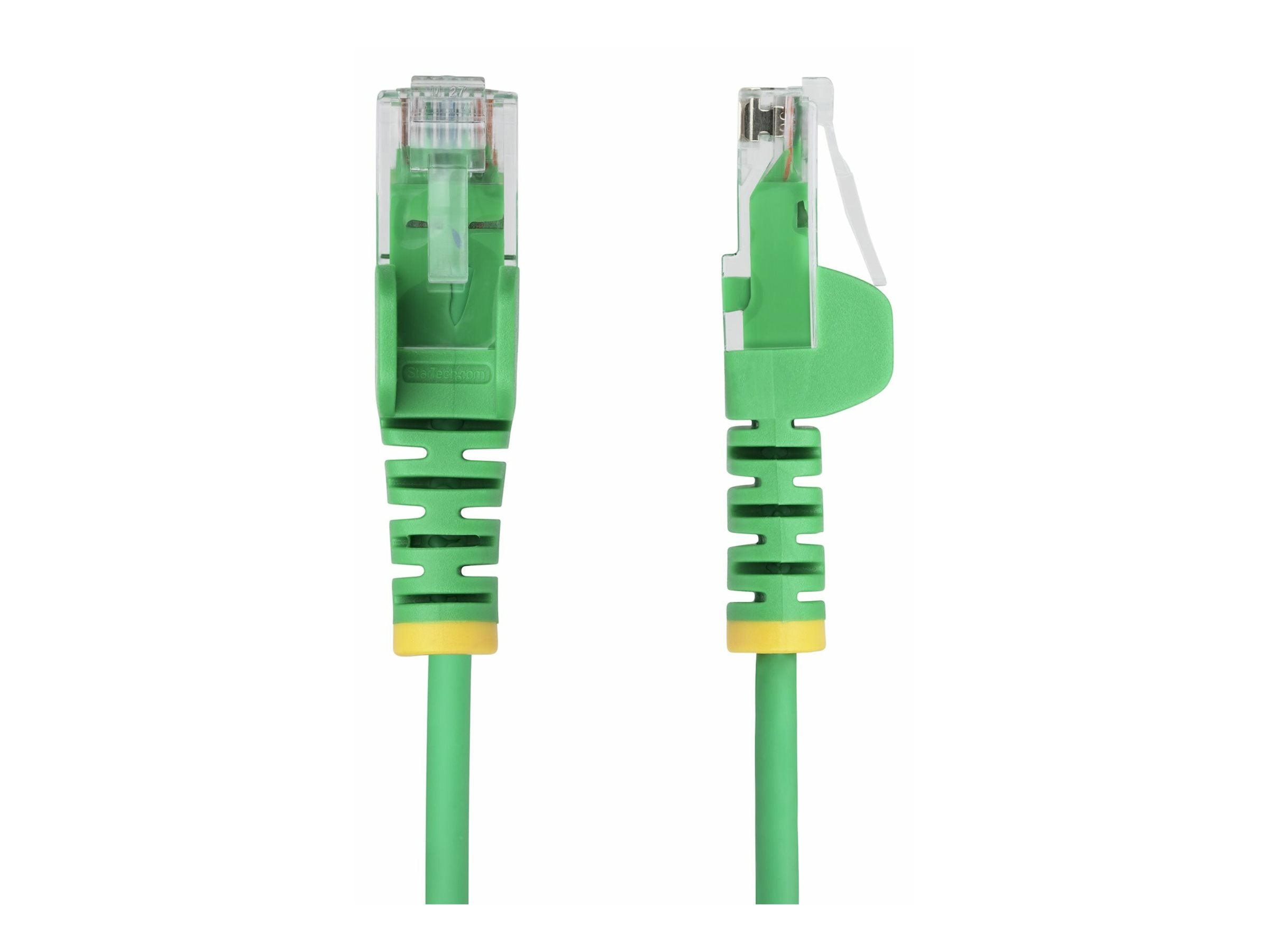 STARTECH.COM 25cm Grunes Slim CAT6-Netzwerkkabel 100W PoE Snagless RJ45 LSZH 28AWG Reines Kupfer Patchkabel-Ethernet Kabel