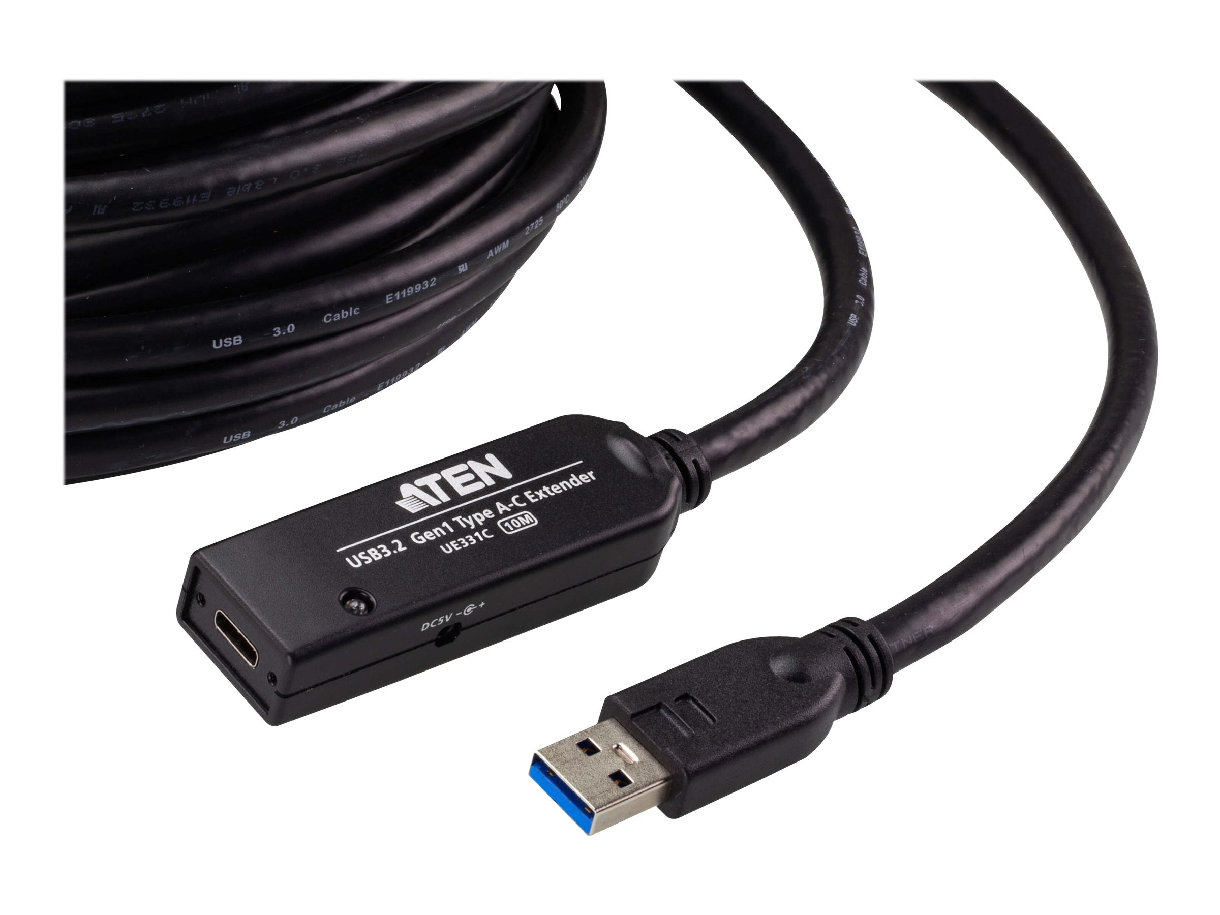 ATEN UE331C USB-A 3.2 Gen1 zu USB-C Extender Kabel 10m - Detailansicht
