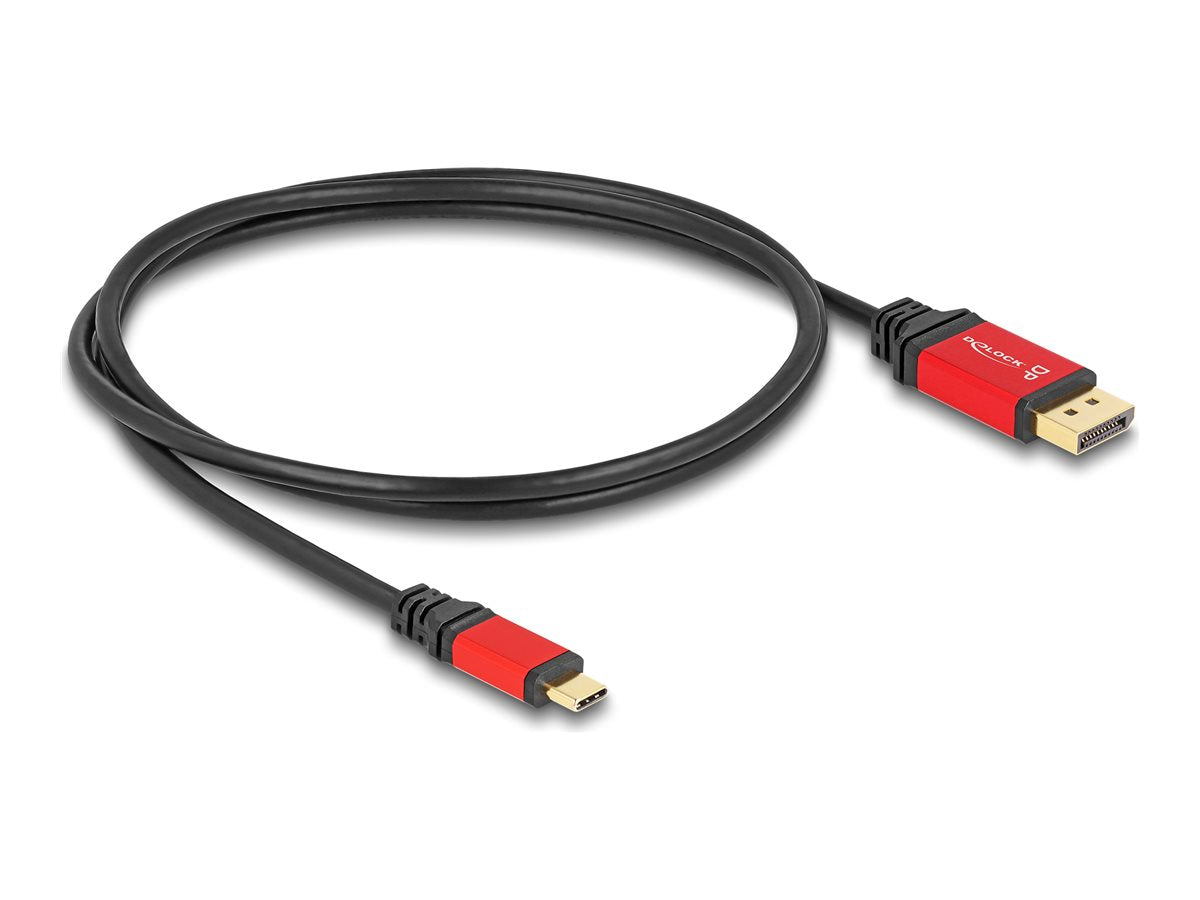 DELOCK USB Type-C zu DisplayPort Kabel DP Alt Mode 8K 30 Hz mit HDR Funktion Vorderansicht