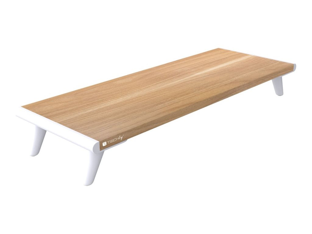 EFB Techly Monitorständer Riser Naturholz - Vorderansicht