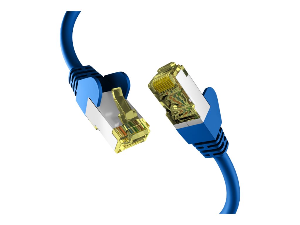 EFB Netzwerkkabel CAT6a S/FTP PIMF 10 Gigabit Ethernet Kupfer 15m blau - Vorderansicht