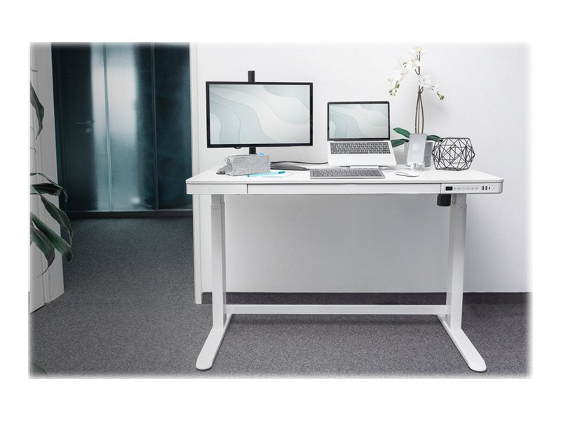 DIGITUS Electric höhenverstellbarer Schreibtisch 120x60cm mit USB-Anschlüssen