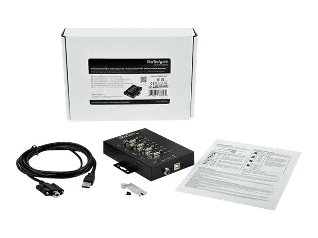 STARTECH.COM 4 Port industrieller USB auf RS232/422/485 Serieller Adapter - Detailansicht der Anschlüsse
