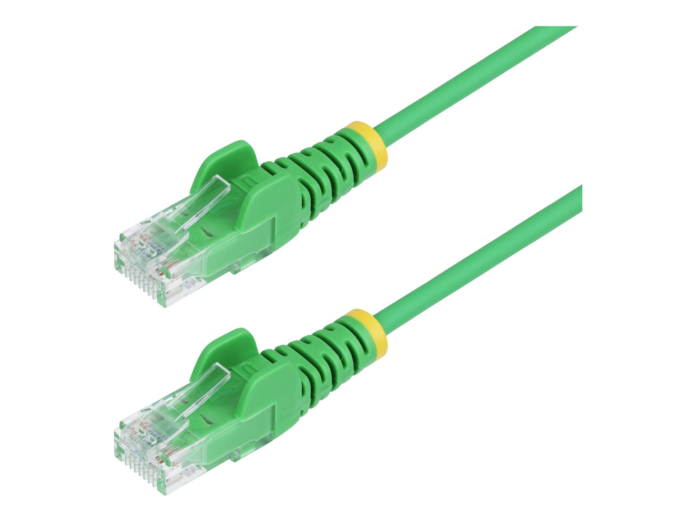 STARTECH.COM 25cm Grunes Slim CAT6-Netzwerkkabel 100W PoE Snagless RJ45 LSZH 28AWG Reines Kupfer Patchkabel-Ethernet Kabel