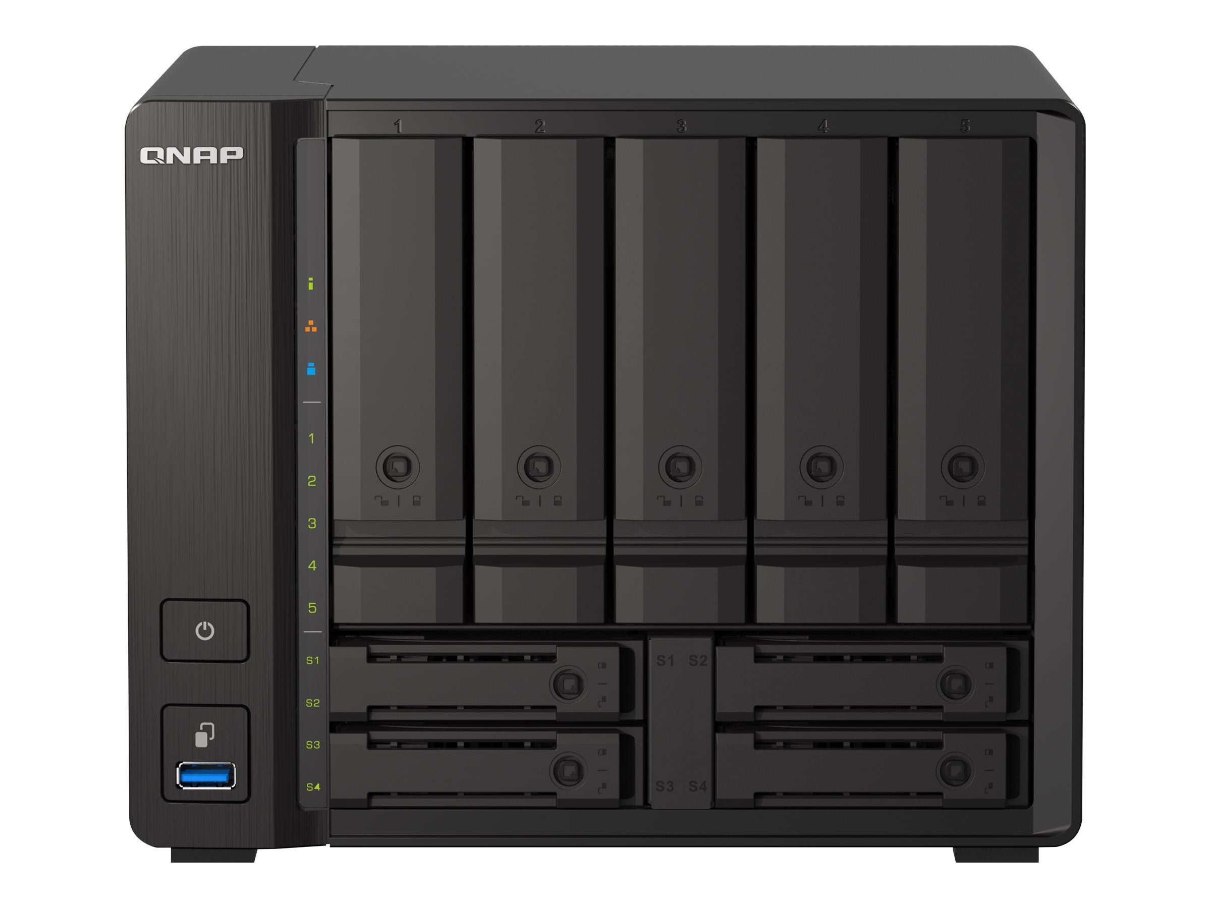 QNAP TS-H973AX 9-bay NAS Detailansicht