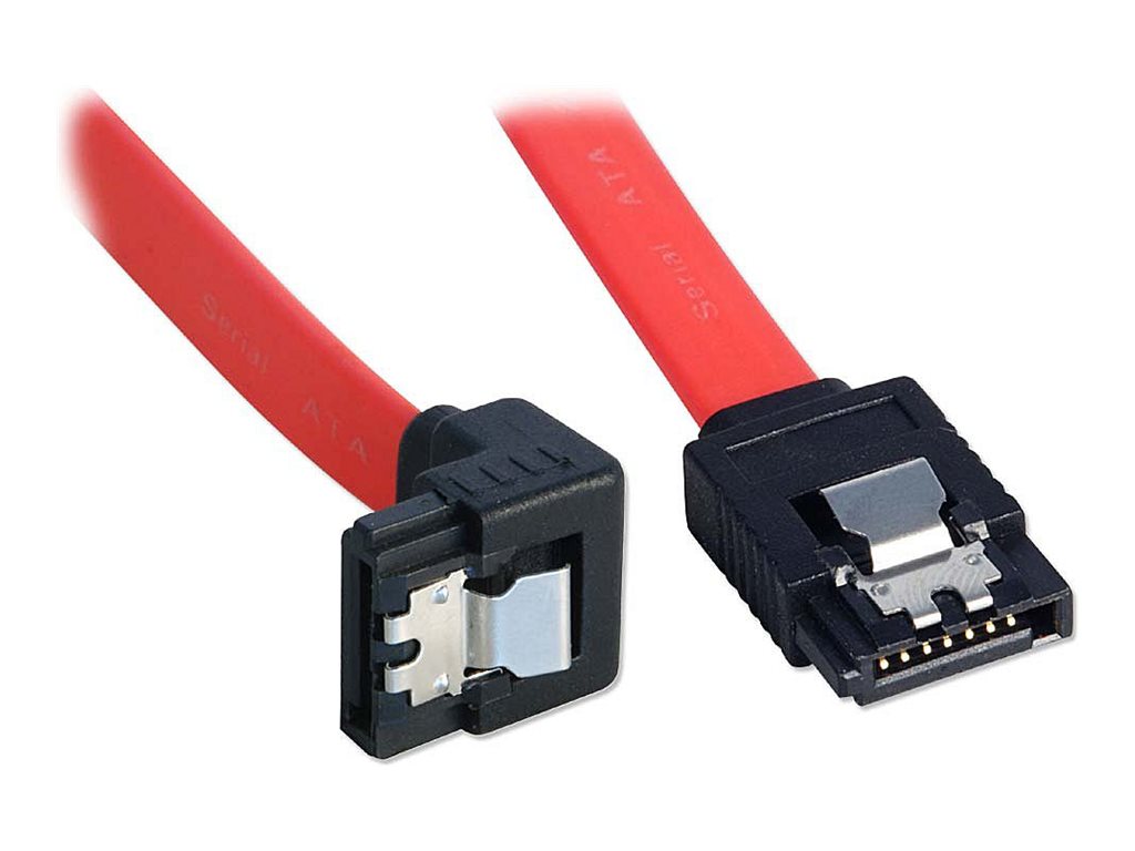LINDY Int. SATA-Latch-Kabel 90/1 0m 2x7 pol. SATA Stecker - Vorderansicht