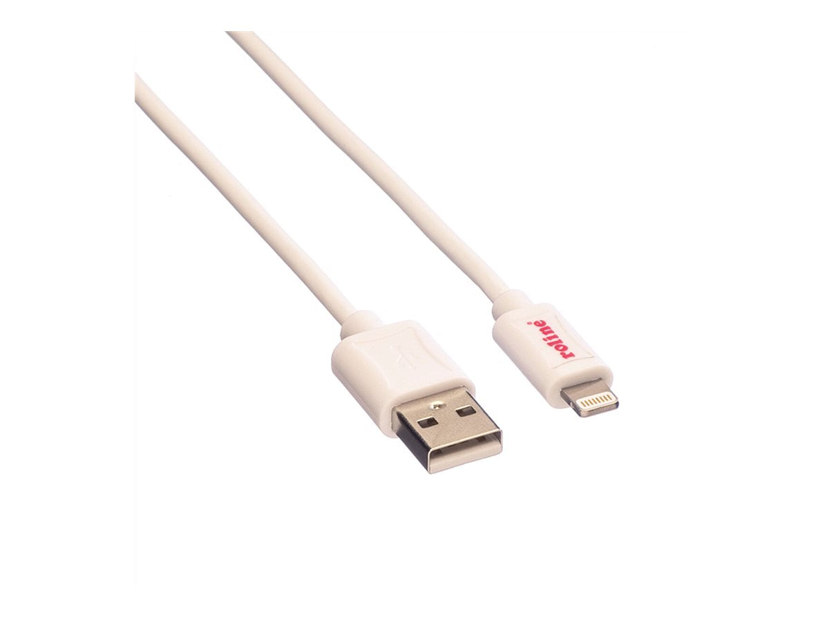 ROLINE USB 2.0 Sync- & Ladekabel für Apple Geräte mit Lightning Connector weiss 0