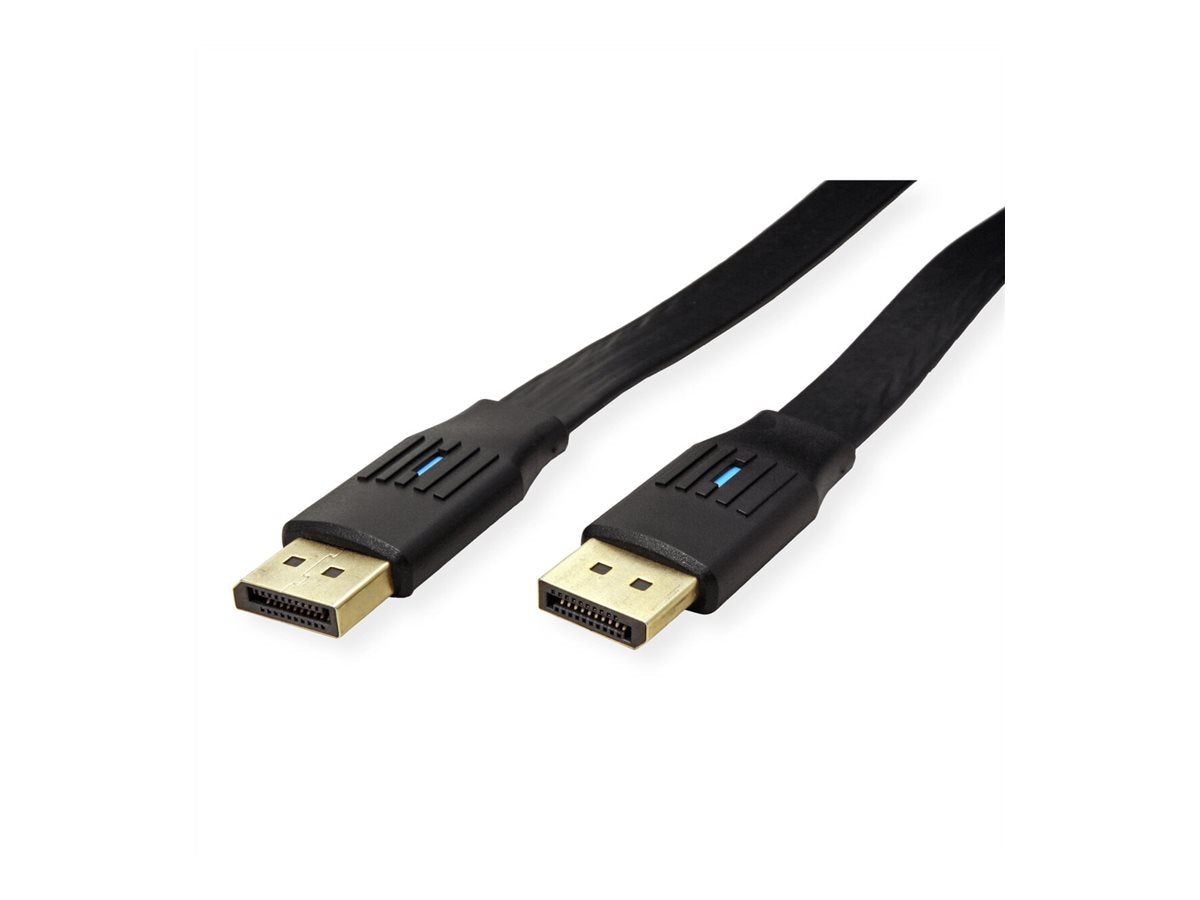 VALUE DisplayPort Kabel v1.4 flach DP ST/ST schwarz 2m - Vorderansicht