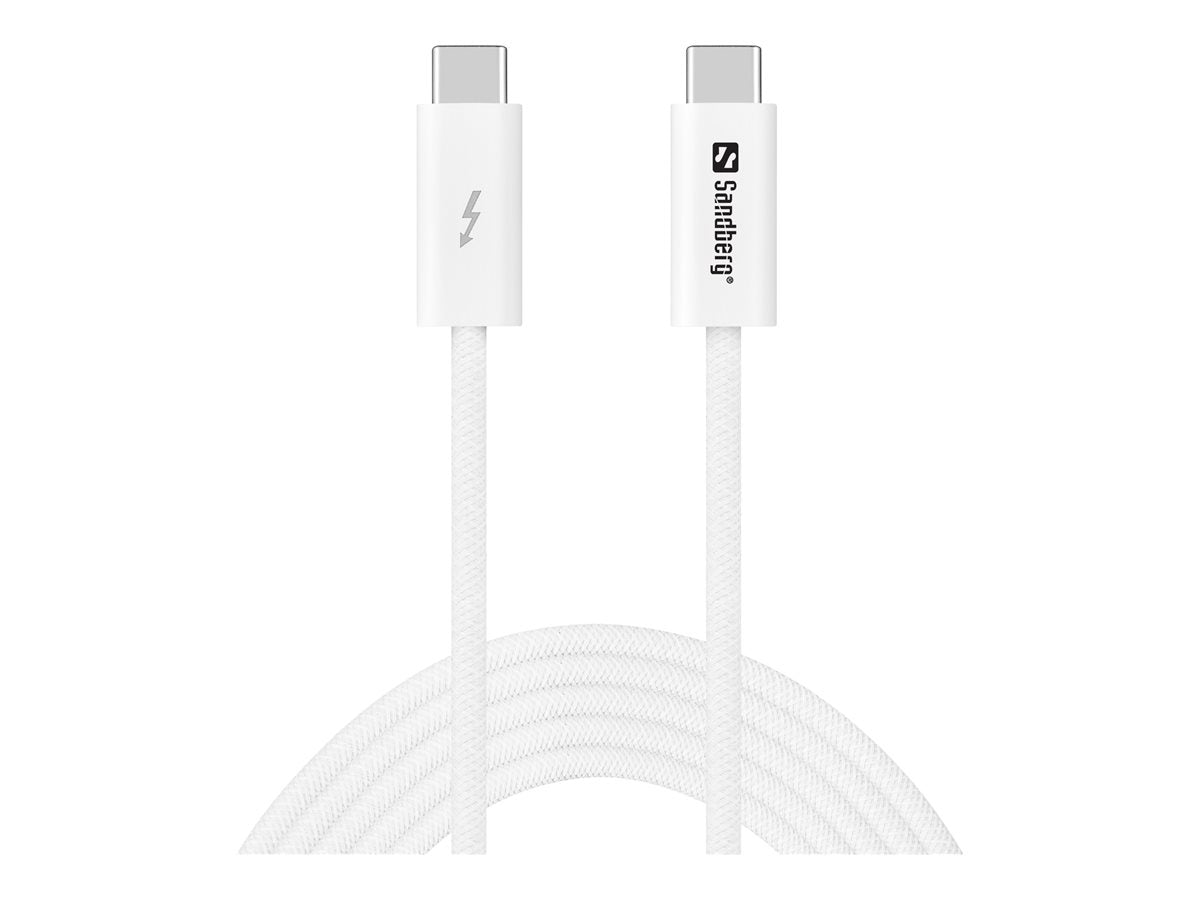 SANDBERG USB-C>C USB4 240W+40Gbps 2M Kabel - Vorderansicht