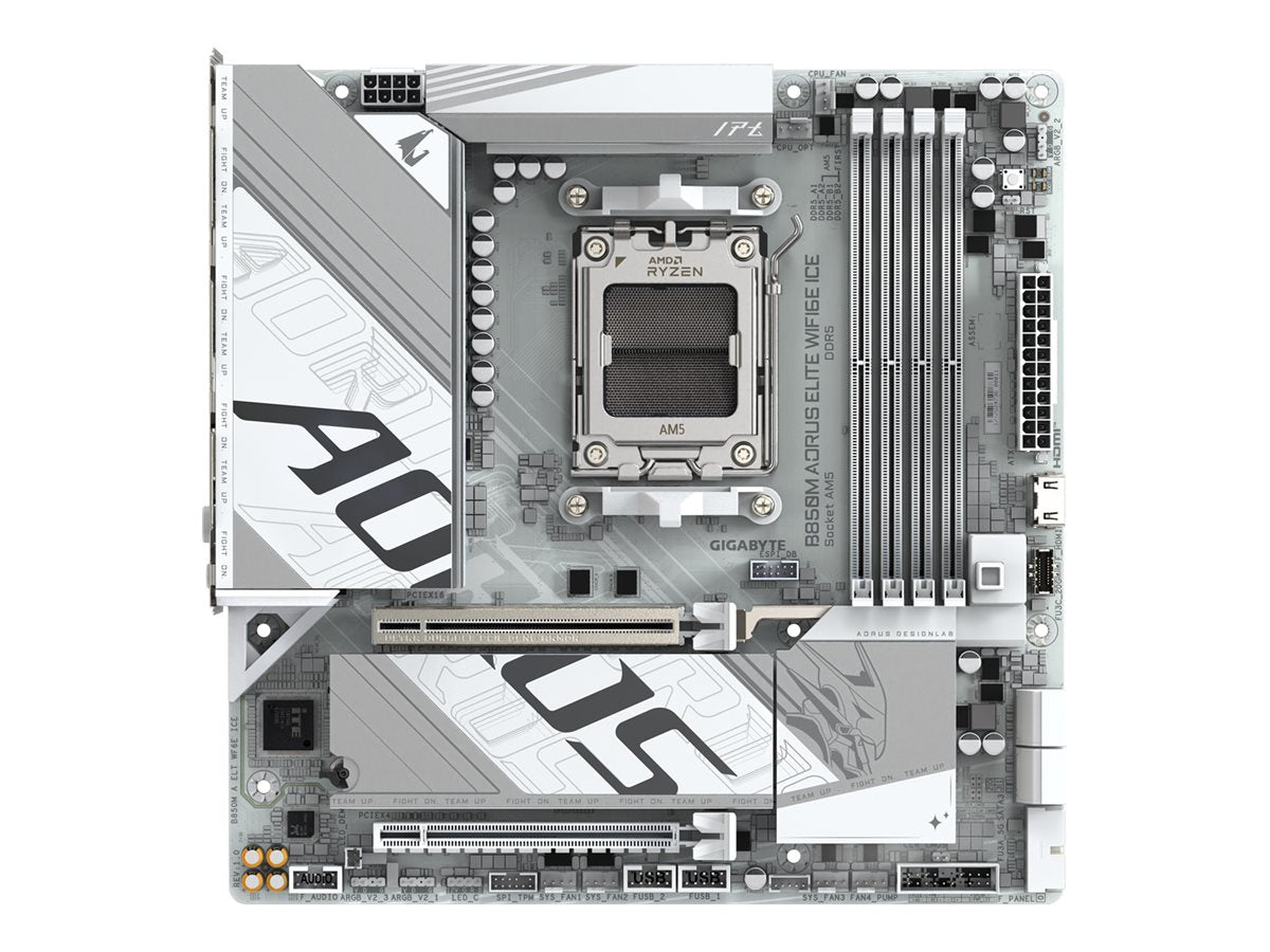 GIGABYTE B850M A ELT WF6E ICE AM5 Motherboard - Vorderansicht